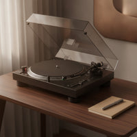 Clear Vinyl Player Dust Cover Transparent Turntable Lid with Hinges Rigid Turntable Dust Cover Hinges Long-Lasting for Vinyl Collectors