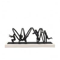 Abstract Gymnast Sculpture Minimalist Style Gymnast Sculpture Sturdy Construction Home Decor for Entryway, Study