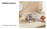 Clear Multi-Drawer Compact Storage Unit Removable Drawers Desktop Organizer