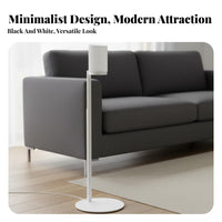 Sturdy Design Smart Speaker Stand Heavy Duty Steel Construction Speaker Floor Stand Stable Base Audio Accessory Cable Management for Home Theater, Living Room, Bedroom, Study