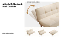 Double-PurposeUse Fold-extendable Futon Bed Foldable Design Sleeper Sofa Multi-Functional transformable Furniture Space-Saving for Apartment Dwellers, Pet Owners, homeowners with Guests, Small areas, Living Room