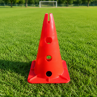 38cm Football Training Equipment, PE Polyethylene Cones with Square Base, for Soccer Agility Sports Training