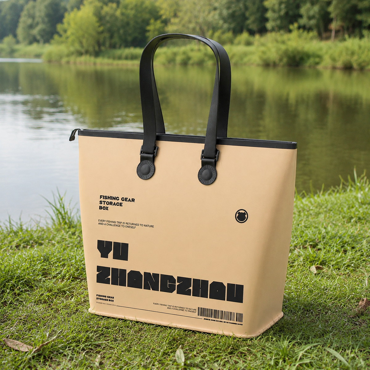 Folding Bucket, Livewell Bucket, Water Bucket, Sandy Yellow, Tackle Bucket, For Fishing Enthusiasts & Families