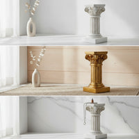 Roman Column Pedestal Ornate Miniature Column Riser Fluted Pillar for Jewelers, Photo Arrangement