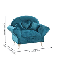 Miniature Sofa Jewelry Box Velvet Sofa Jewelry Box Decorative for Girls, Tabletop