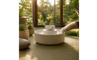 Filtered Ceramic Pet Fountain Easy to Clean Feline Water Fountain Unleaded Dishwasher Safe for Cats, Dogs, Indoor