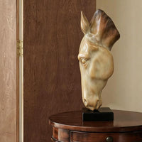 Wabi-sabi Style Abstract Horse Head Sculpture
