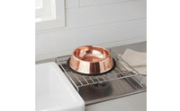 Stainless Steel Pet Bowl Rust Resistant Anti-Slip Dog Bowl Rose Rose-Hued Pet Dish for Young Dogs, Kittens