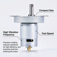 JS50 Micro Geared Motor, DC 36V Brushed Reduction Drive, for Pet Water Dispenser, Small DC Engine, Pet Feeder Part
