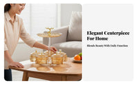Rotating Tray Candy and Nut Container Set Elegant Decoration Rotating Snack Serving Tray Luxury Design Divided Fruit and Candy Platter