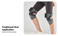 2 Pieces Heating Function Electric Knee Massager Infrared Heat Heated Vibrating Joint Wrap Adjustable Intensity Personal Care Appliance Ergonomic Design for Seniors, Middle-Aged Adults, Athletes, Home, Relaxation, Office, Travel
