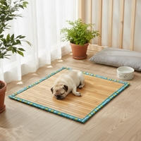 Pet Cooling Bamboo Mat for Dogs and Cats, Chew-Resistant Summer Sleeping Pad