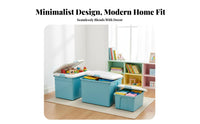 Clear Stackable Bin with Lid and Casters Large Capacity Home Organization Debris-resistantResistant Long-Lasting for Parents