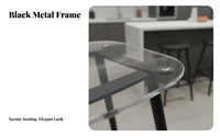 Transparent Highrear Stool Modern Minimalist design Bar Chair for Cafe, Adults