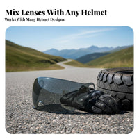 Anti-Fog Helmet Replacement Lens Protection Replacement Helmet Lens Shock-Resistant-Resistant Flip up Face Visor Windproof for Motorcyclists, Daytime Riding