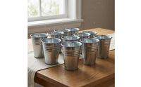 12 Pieces Metal Bucket Planter Compact Small Metal Planter Home Decor