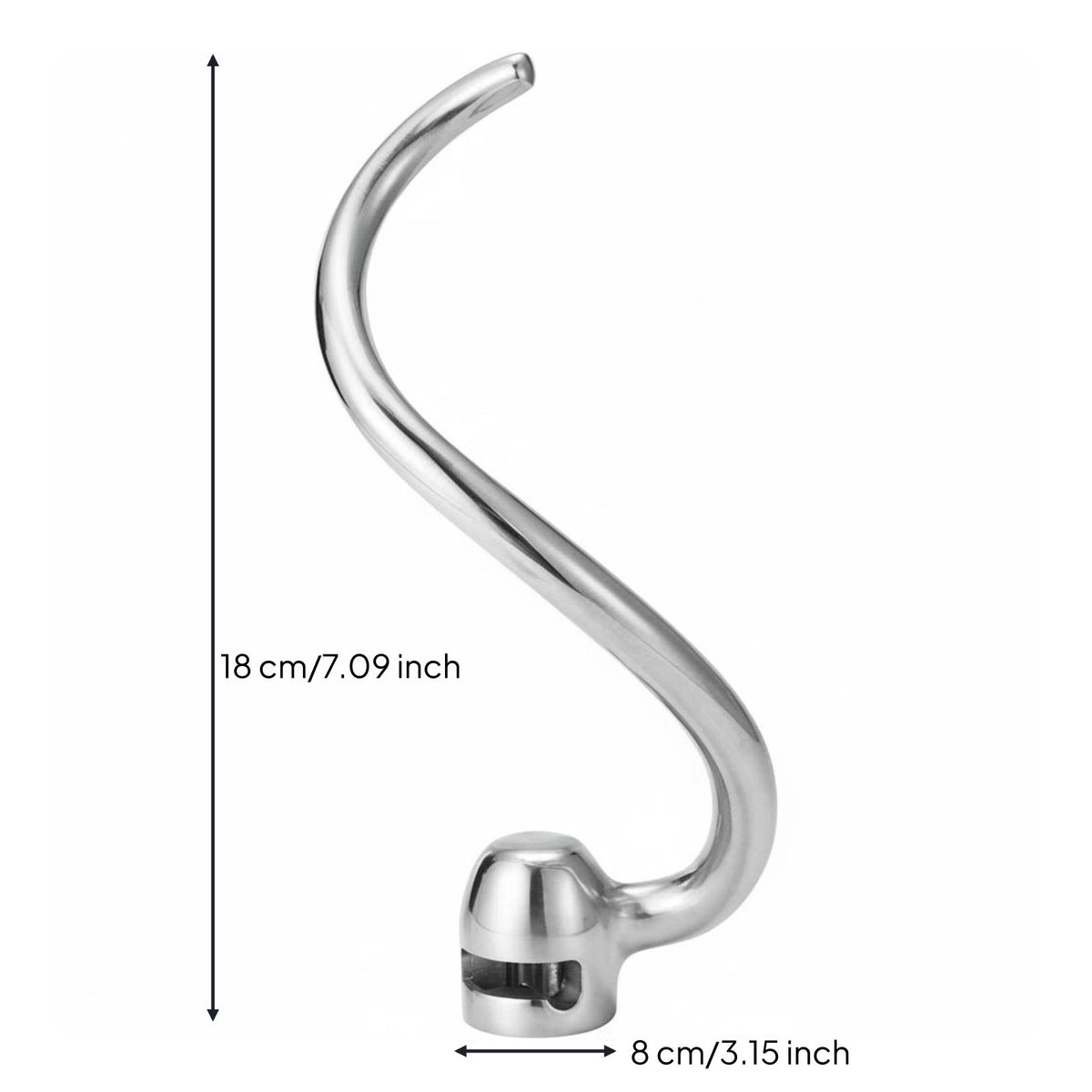 Stainless Steel Bread Hook No Coating Stand Mixer Kneading Hook Dishwasher Kitchen Appliance Part