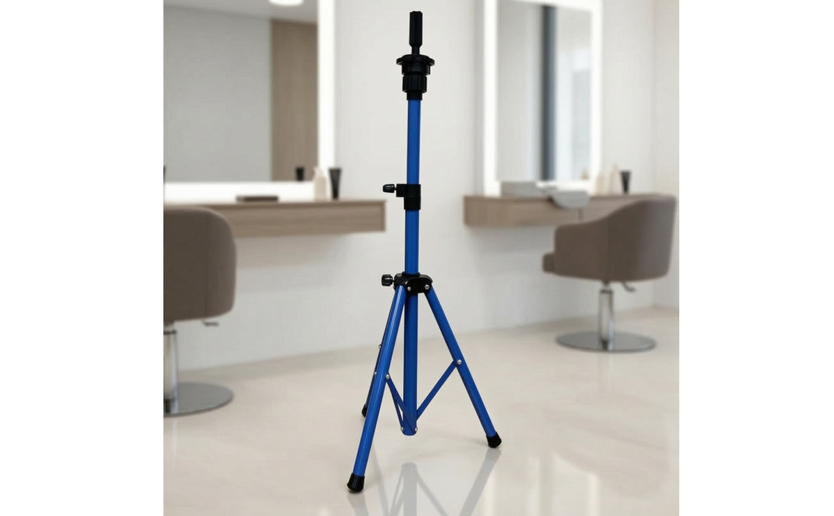 Adjustable Hairpiece Head Stand Tripod Lightweight Mannequin Head Stand Tripod Foldable Portable for Hairdressers, Barbers
