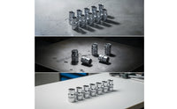 10 Pieces Metric Sockets Chrome Vanadium Hardware Long-Lasting for Mechanics