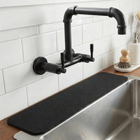 DIY Cuttable Sink Mat Countertop Protection Kitchen Sink Splatter Guard Non-Slip Household Supply for Lavatory
