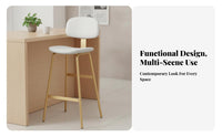 Factory-Inspired design Upholstered Highsupport Stool with supportrest Bar Chair Modern Design Seating Furniture Sturdy Frame for Adults, Homeowners, pairs, Pub, Kitchen, Dining Room
