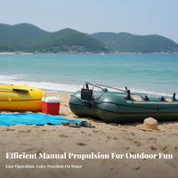 Inflatable Boat Hand Thruster Portable Manual Outboard Propeller Quiet Hand Crank Boat Motor for Anglers, Kayakers, Lakes, Rivers, Fishing