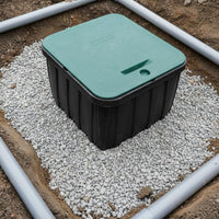 Easy Installation Solenoid Valve Protection Box Long-Lasting PE Plastic Underground Sprinkler Valve Box Wear-Resistant Green Lid Blends with Grass for Landscapers, Gardeners, Garden, Yard
