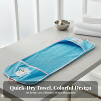 Quick Dry Cat Drying Bathrobe Gentle on Pet Drying Towel with Hand Pockets Soft and Comfortable for Bathing, Bathroom, Outdoor