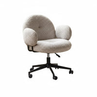 Height Adjustable rotating Chair with Flip-up supportrestss Ergonomic Design Office Furniture Long-Lasting Comfort Task Seating Thick Padded Seat for Students, distant Workers, Professionals, Study Room, Bedroom