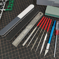 Beginner Friendly Hobby Tool Set Transparent Storage Box Model Assembly Tool Kit Rubberized Grip for Beginners