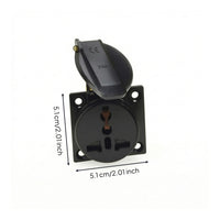 Waterproof Socket with Cover IP44 Universal Socket Outlet with Cover Outdoor Splash-Resistant for Electricians, Garden