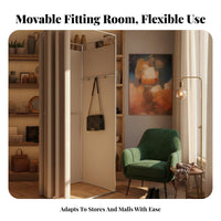 Easy to Assemble Portable Fitting Room Stable Structure Unrestricted Standing Dressing Room Sturdy Frame Unrestricted Standing Changing Booth Long-Lasting for Boutique Owners, Event Organizers, Clothing Shop S, Shopping Malls, Temporary Shops, Exhibition