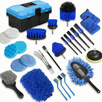 27 Pieces Car Cleaning Kit with Case Portable Polishing Pad Ergonomic for Garage