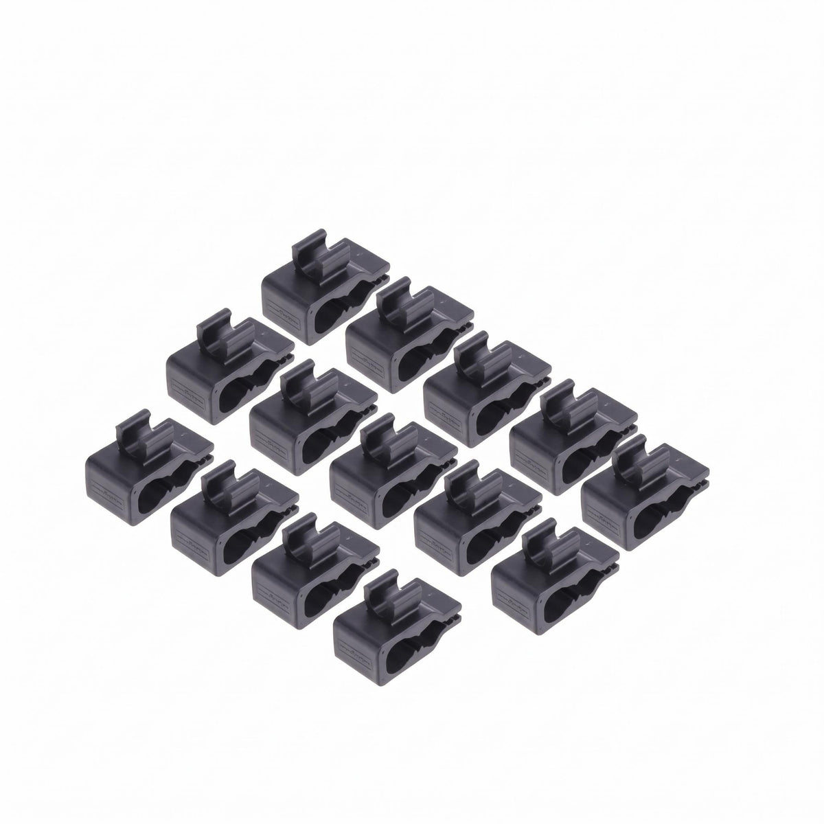 14 Pieces Two-Slot Golf Bag Clip Molded Plastic Golf Club Clip Black