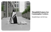 Adjustable Strap Triangle Sling Bag Front Zip Pocket Sling Backpack Textured Panel Chest Daypack Top Grab Loop for Outdoor, Sports