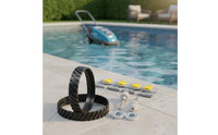 Long-Lasting Material Pool Cleaner Drive Shaft and Bearing Kit Improved Traction Cleaner Tire Track and Brush Set