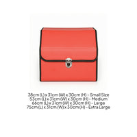 Car Trunk Organizer with Lid Foldable Car Storage Box Collapsible for Cargo Area