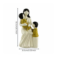 Resin Family Sculpture Long-Lasting Family Figurine Compact