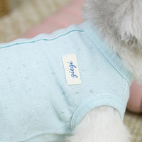 Dog Anti-Licking Shirt and Cat T-Shirt, Full Body Shirt and Cat Anti-Licking Shirt with Buttons, Solid Polyester Lining Pet Indoor Clothing