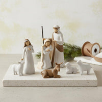 7 Pieces 7 Piece Nativity Set Tabletop Display Holy Family Figurines for Mantel