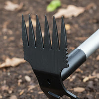 Multi-Purpose 2 in 1 Unwanted Growth Rake Double-Sided Head Unwanted Growth Hoe Sharp Teeth Garden Hoe Rake Heavy Duty for Yard, Lawn