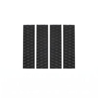 4 Pieces Black Surfboard Anti-Slip Mat Geometric-patternPattern Surfboard Traction Pad Textured Board-Riding Grip Strips Rectangular