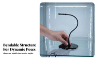 Snake Bone Support Stand Adjustable Pose Flexible Figure Stand Gooseneck Model Holder Easy Assembly Clear Display Base