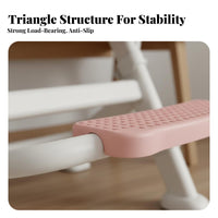 Sturdy & Stable Adjustable Kids Study Chair Soft Padded Seat Height Adjustable Writing Chair Built-in Footrest Breathable Mesh Back for Students, Boys, Girls, Reading, Bedroom, Home Office, Playroom
