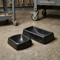 Sloped Sides Anti-Slip Wheel Block Rounded Corners Molded Rubber Chock Matte Finish Rubber Wheel Chock High Grip