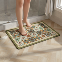 Luxury Diatomaceous Earth Bath Mat, Non-Slip Absorbent Floor Mat for Bathroom, Shower, and Entryway
