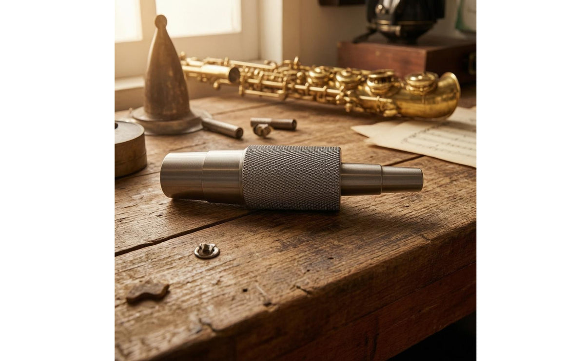 Knurled Grip Saxophone Bell Expander Tapered Ends Saxophone Restorer Machined Finish Repair Implement Metal