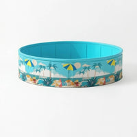 Structured Wall Round Foldable Swimming Pool Wide Top Rim Non-Inflatable Pool