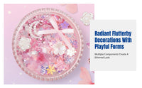 Colorful Mirror Radiant Butterfly Face Sticker, Kids Face Decoration, Stage Makeup Crystal Patch