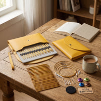 Interchangeable Circular Knitting Compact for Knitters, Crafters